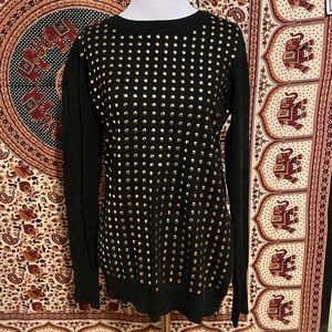 Express Medium Black & Gold Sweater